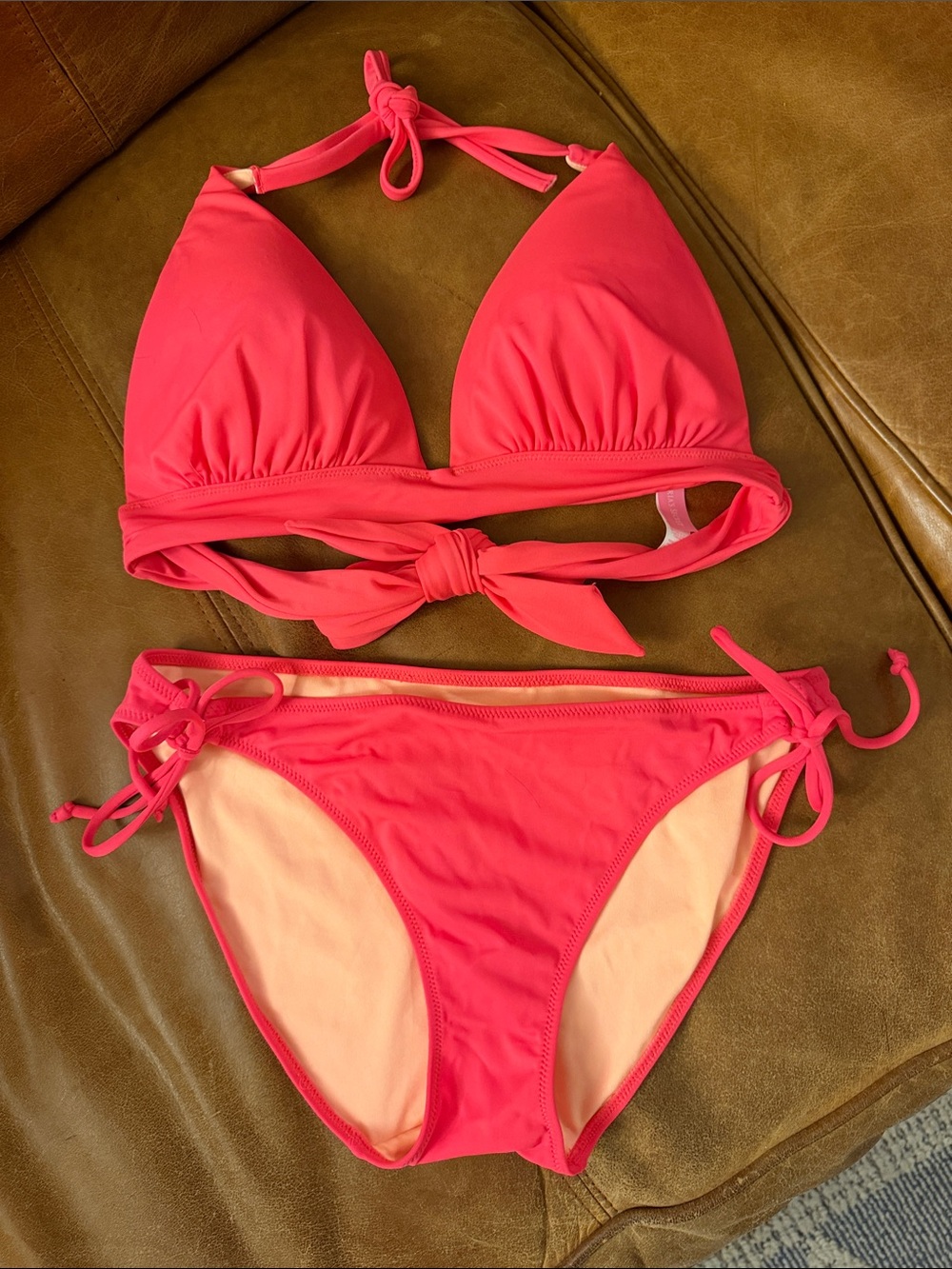 Victoria's Secret Pink Tie-Side Bikini with Pads